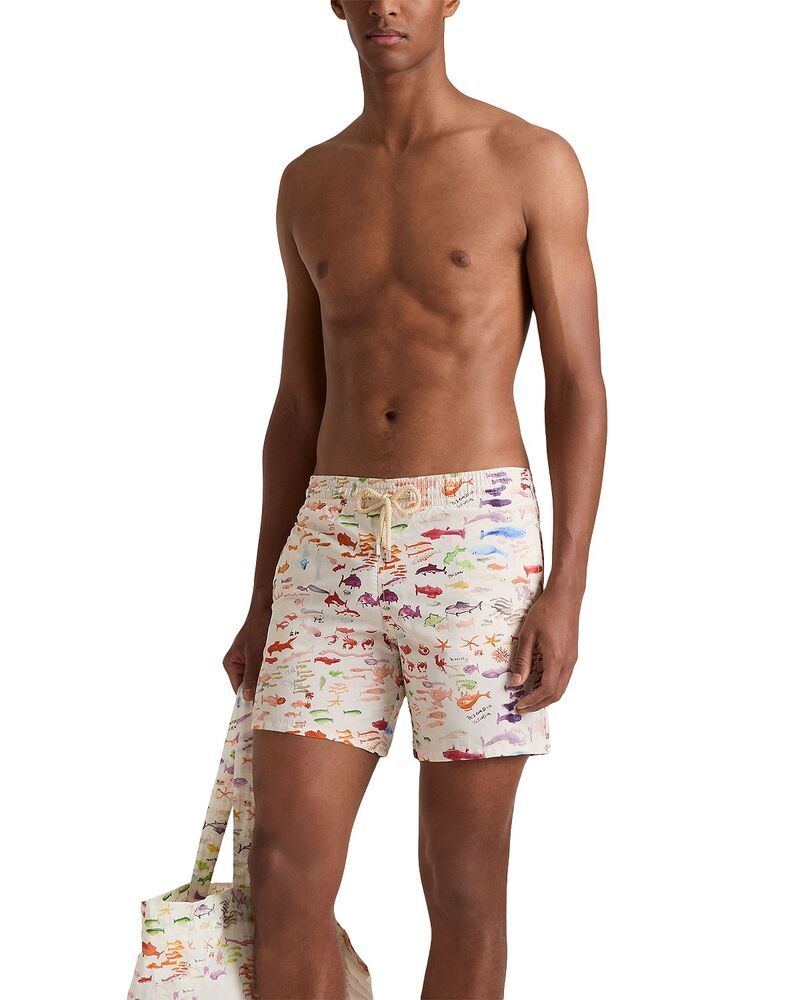 ヴィルブレクイン メンズ 水着 ハーフパンツ・ショーツ ショートパンツ Vilebrequin x Fabrice Hyber Pescador 59 Watercolor Fish Swim Shorts Paper