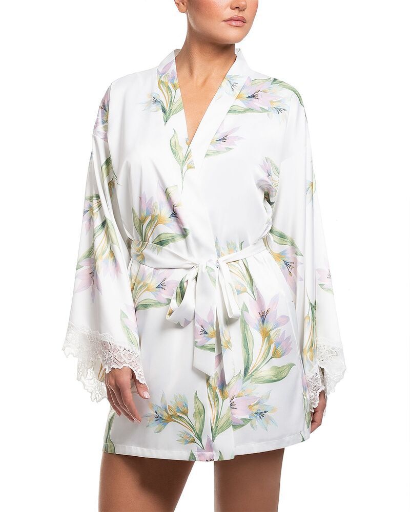 インブルーム レディース アンダーウェア ナイトウェア レース In Bloom by Jonquilace Cuff Wrap Robe Ivory アイボリー