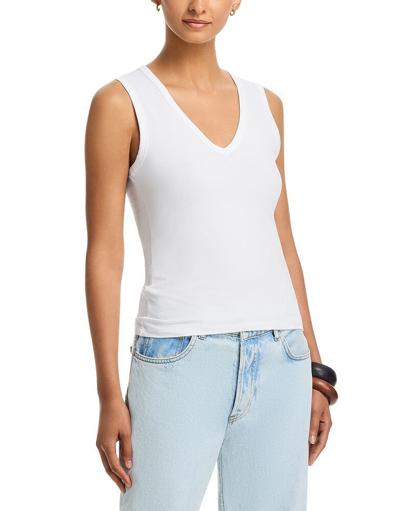 マジェスティック レディース トップス タンクトップ Vネック Majestic Filaturesoftouch V Neck Tank Top Blanc