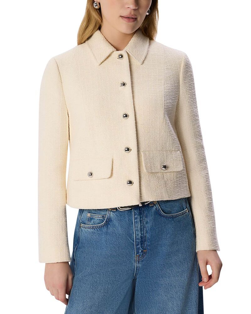 ホイッスルズ レディース アウター ジャケット・ブルゾン クロップド Whistles Cropped Boucl Jacket Ivory アイボリー