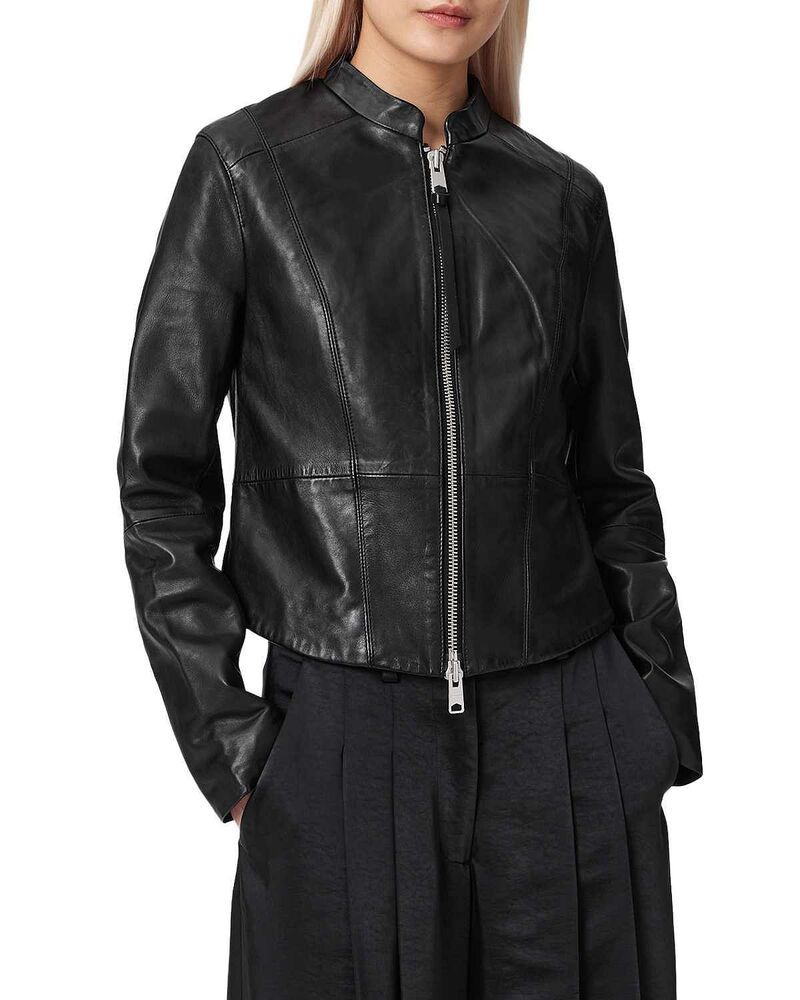 オールセインツ レディース アウター ジャケット・ブルゾン レザー ALLSAINTSadler Leather Jacket Black ブラック