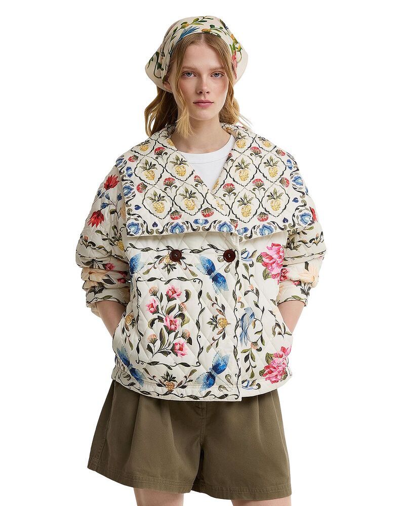 バブアー レディース アウター ジャケット・ブルゾン キルティング Barbour x Farm Rio Azelia Quilted Jacket Cream Spring PetalFlower Cream クリーム