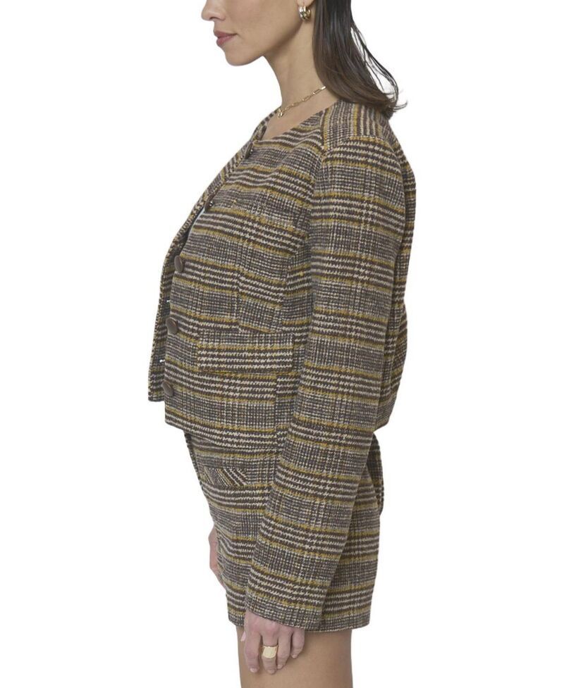 セントラルパークウェスト レディース アウター ジャケット・ブルゾン Central Park West Womens Billie Plaid Jewel Neck Jacket Plaid チェック セントラルパークウェスト レディース アウター ジャケット・ブルゾン Central Park West Womens Billie Plaid Jewel Neck Jacket Plaid チェック