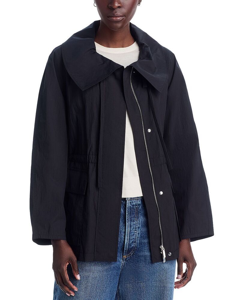ラファイエットワンフォーエイト レディース アウター ジャケット・ブルゾン スタンドネック Lafayette 148 New York Oversized Funnel Neck Jacket Black ブラック