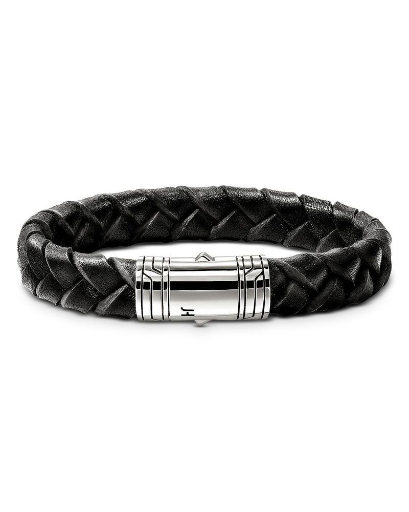 ジョン・ハーディー メンズ アクセサリー ブレスレット・バングル・アンクレット レザー JOHN HARDY Mensterling Silver Braided Leather Bracelet Black ブラック