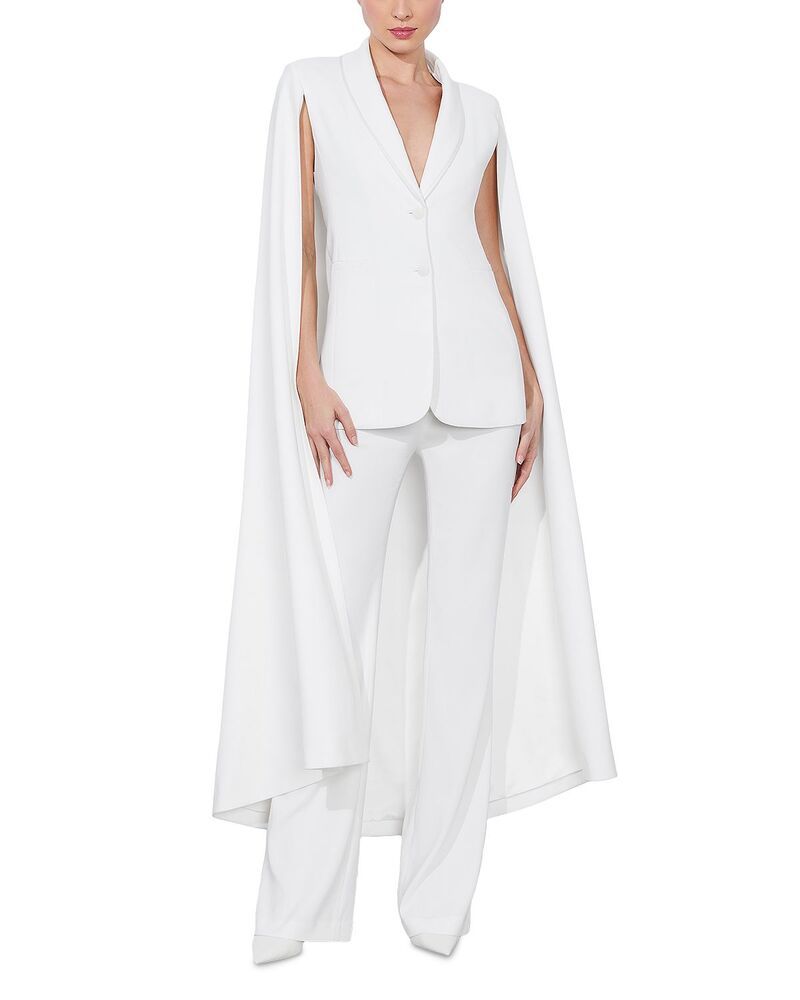 アリスアンドオリビア レディース アウター ジャケット・ブルゾン ケープデザイン ブレザー キャップ ケープ Alice and Olivia Esther Cape Sleeve Blazer Off White オフホワイト