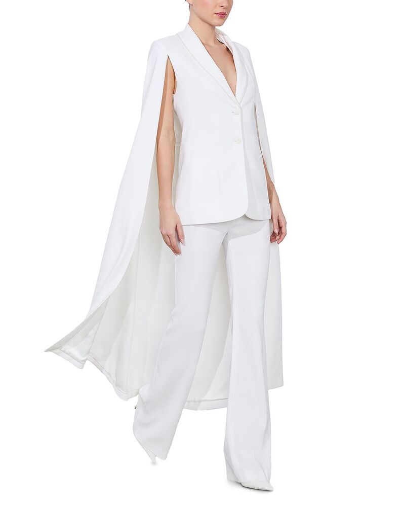 アリスアンドオリビア レディース アウター ジャケット・ブルゾン ケープデザイン ブレザー キャップ ケープ Alice and Olivia Esther Cape Sleeve Blazer Off White オフホワイト