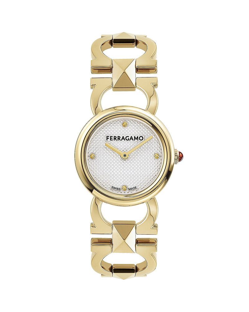フェラガモ レディース アクセサリー 腕時計 FERRAGAMO Double Gancini Stud Watch 25mm SilverGold ゴールド