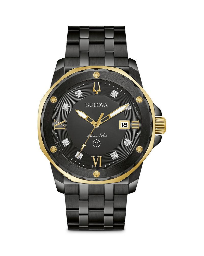ブロバ レディース アクセサリー 腕時計 Bulova Marine Star Watch Black ブラック