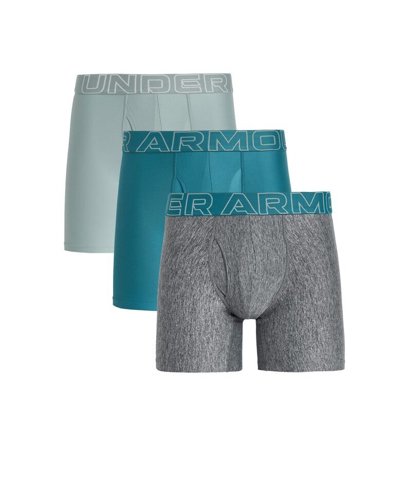アンダーアーマー メンズ アンダーウェア ボクサーパンツ Under Armour 3Pack Performance Tech Solid 6 Boxer Briefs Enamel Blue ブルー