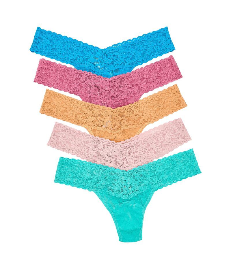 ハンキーパンキー レディース アンダーウェア パンツ ローライズ レース Hanky Panky Signature Lace Low Rise Thong 5 Pack Rosewater Pink ピンク