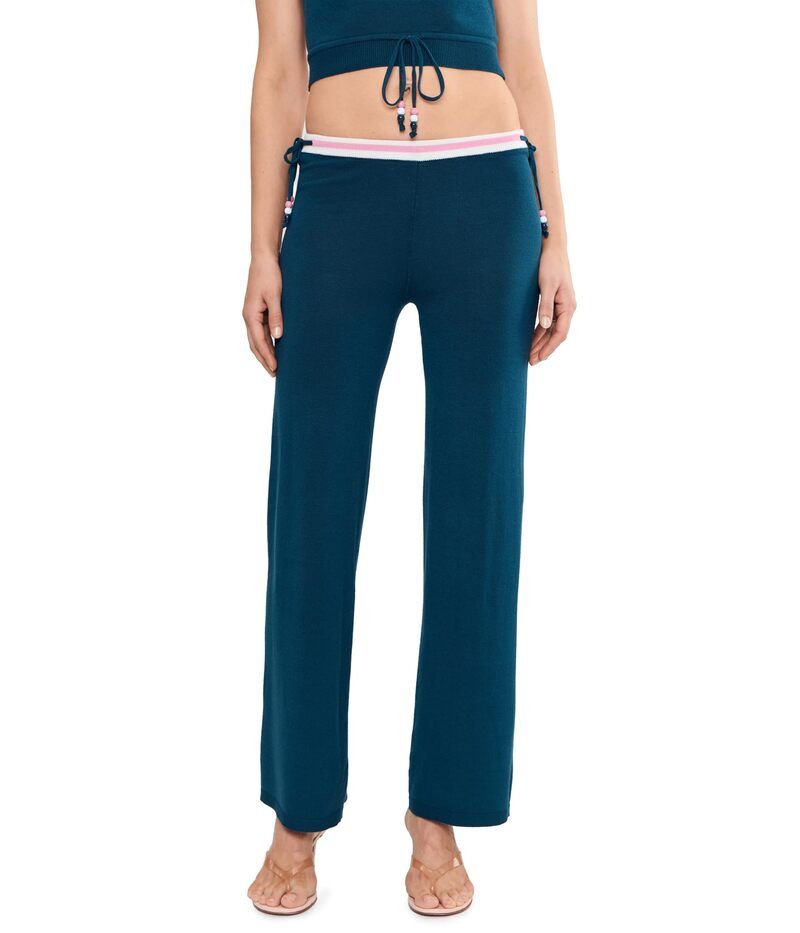 ジューシークチュール レディース ボトムス カジュアルパンツ ワイドレッグ Juicy Couture Double Drawstring Wide Leg Pants Regal Blue ブルー