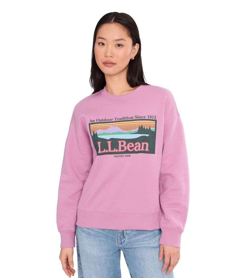 エルエルビーン レディース アウター パーカー・スウェット シャツ ロゴ Llbean Essentialogo Crew Sweatshirt Iced Orchid Out