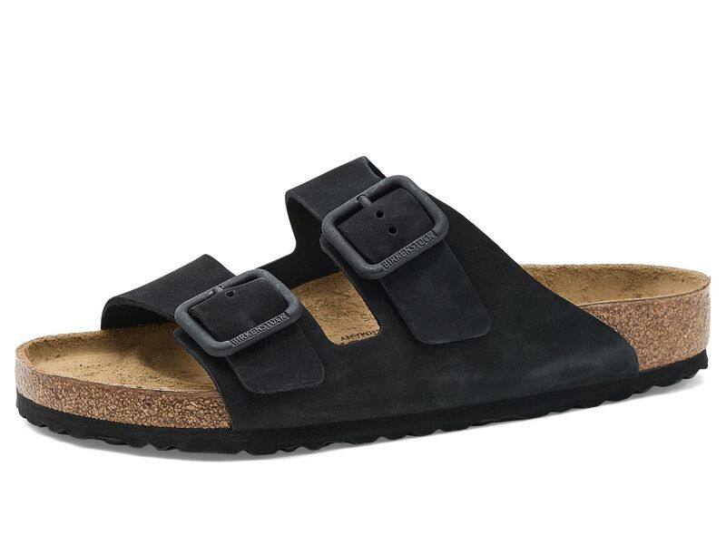 ビルケンシュトック メンズ シューズ サンダル レザー Birkenstock Arizona Wire Buckle Nubuck Leather Black ブラック