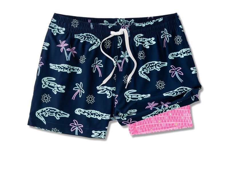 チャビーズ メンズ 水着 ハーフパンツ・ショーツ Chubbies The Neon Glades 55 Classic Lined Swim Trunk Navy ネイビー