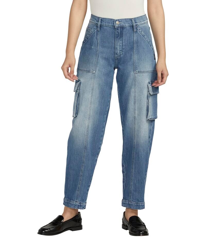 シルバー ジーンズ レディース ボトムス カジュアルパンツ カーゴパンツ デニム Silver Jeans Co Denim HighRise Cargo Pants L28380ACS251 Indigo インディゴ