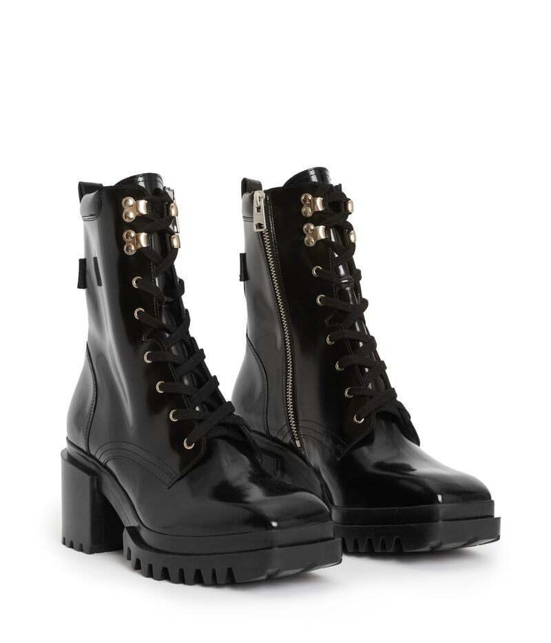 オールセインツ レディース シューズ ブーツ・レインブーツ Allsaints Indigo Boot Black Shine ブラック