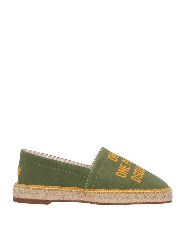ディースクエアード メンズ シューズ スリッポン・ローファー エスパドリーユ DSQUARED2 Military Green グリーン
