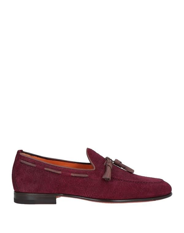 サントーニ メンズ シューズ スリッポン・ローファー モカシン SANTONI Bordeaux