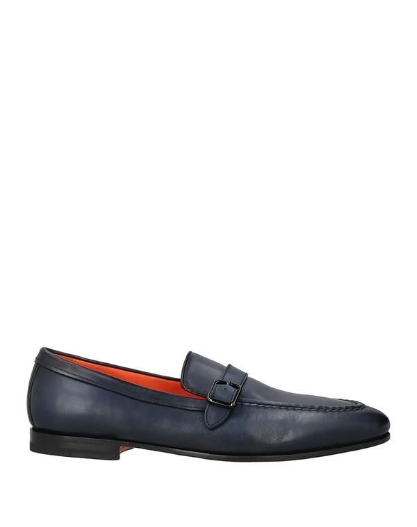 サントーニ メンズ シューズ スリッポン・ローファー モカシン SANTONI Midnight Blue ブルー