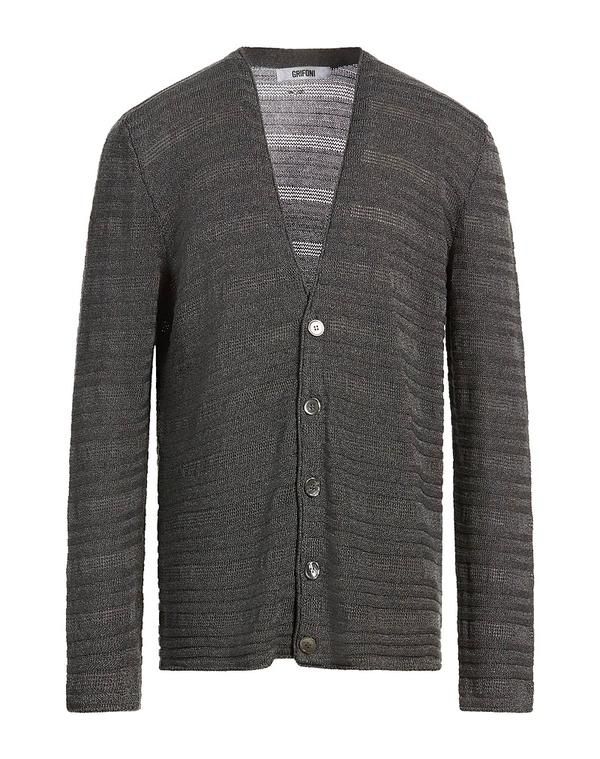 グリフォーニ メンズ アウター カーディガン GRIFONI Charcoal チャコール