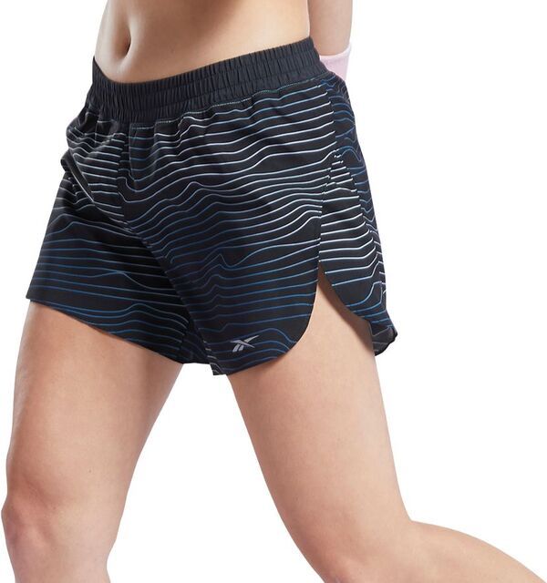 リーボック レディース ボトムス ハーフパンツ・ショーツ Reebok Womens Running Short AOP Night Black ブラック