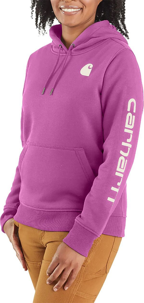 カーハート レディース アウター パーカー・スウェット グラフィック Carhartt Womens Clarksburgraphic Sleeve Hoodie Cherry Bloom