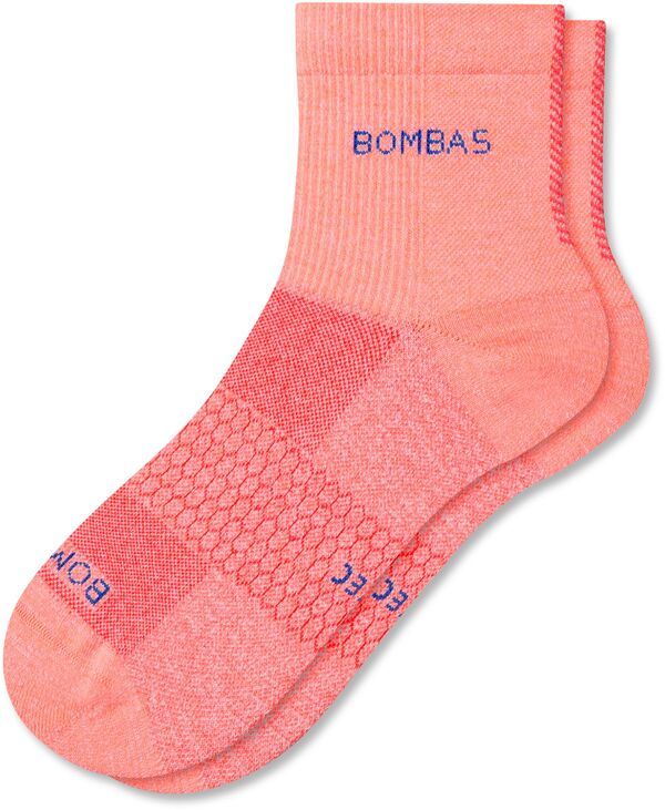 ボンバス メンズ アンダーウェア 靴下 Bombas All Sport Quarter Socks Neon Peach ピーチ