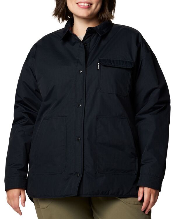 コロンビア レディース アウター ジャケット・ブルゾン シャツ Columbia Womens Longhorn Ridge Reversible Shirt Jacket Black ブラック