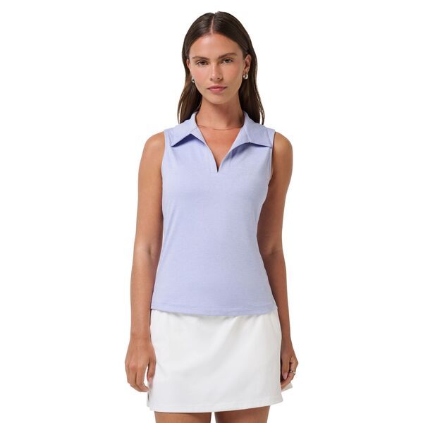 トラビスマヒュー レディース トップス ポロシャツ ノースリーブ TravisMathewomenskyloft Light Sleeveless Polo Heather Soft Blue ヘザー