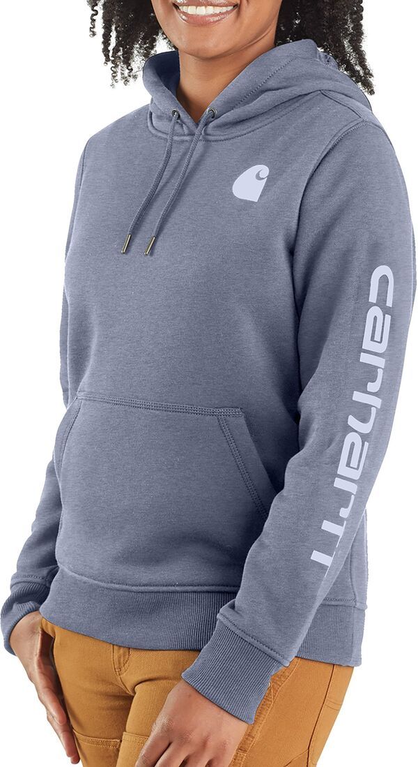 カーハート レディース アウター パーカー・スウェット グラフィック Carhartt Womens Clarksburgraphic Sleeve Hoodie Wisteria Heather ヘザー