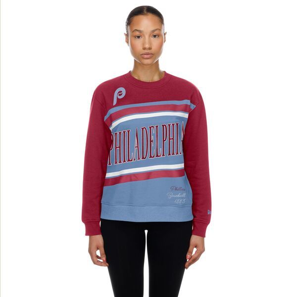 ニューエラ レディース アウター パーカー・スウェット クルーネック シャツ New Era Womens Philadelphia Phillies Blue Game Day Crewneck Sweatshirt NoColor ブルー