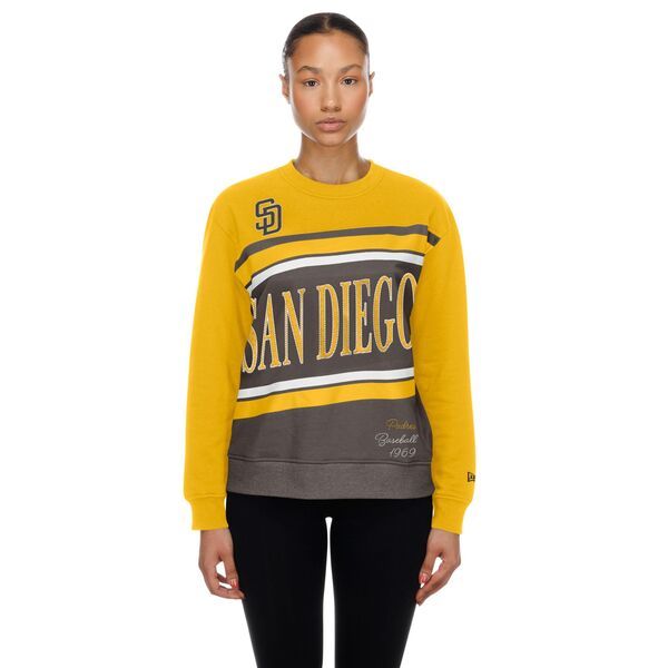 ニューエラ レディース アウター パーカー・スウェット クルーネック シャツ New Era Womensan Diego Padres Brown Game Day Crewneck Sweatshirt NoColor ブラウン