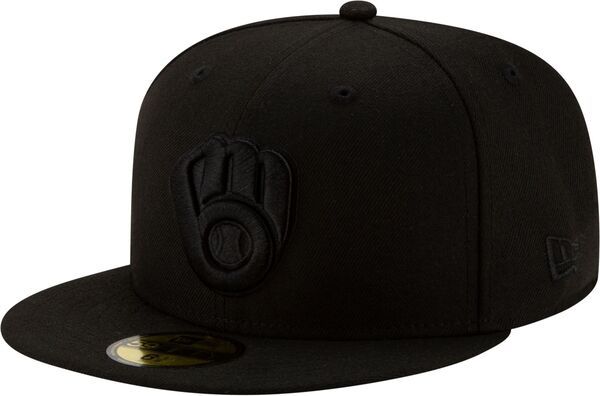 ニューエラ レディース アクセサリー 帽子 New Eradult Milwaukee Brewers Black Basic 59Fifty Fitted Hat NoColor ブラック