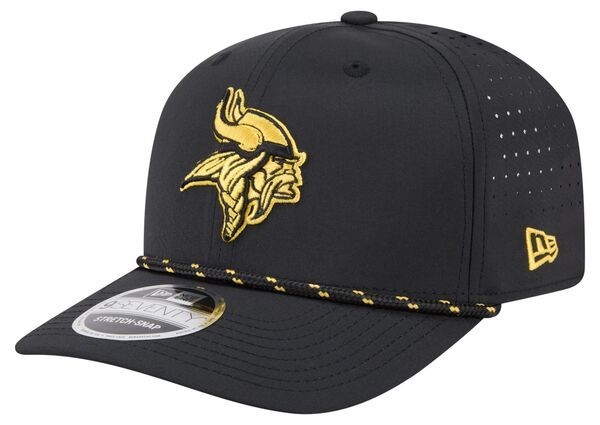 ニューエラ レディース アクセサリー 帽子 New Eradult Minnesota Vikings Black Rope 9Seventy Adjustable Hat NoColor ブラック