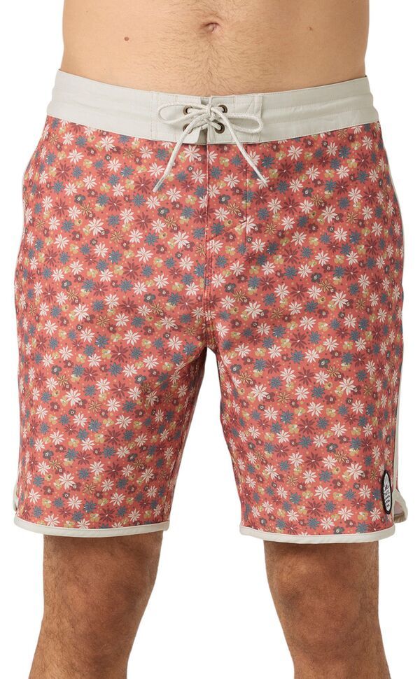 オニール メンズ 水着 ハーフパンツ・ショーツ ONeill Mens Cruzer Scallop 18 Swim Trunks Ginger Spice