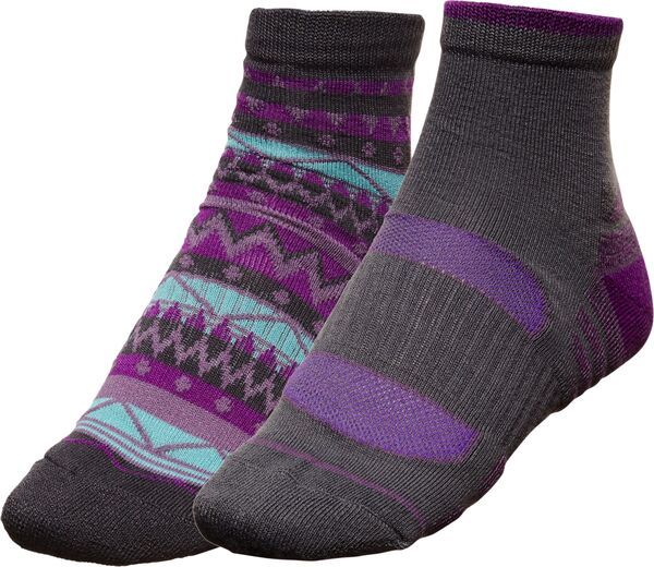 アルパインデザイン レディース アンダーウェア 靴下 Alpine Design Womens Explorer Quarter Socks 2 Pack Grape グレープ 4,548円