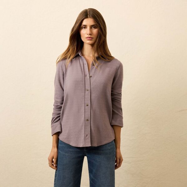 ファレティ レディース アウター ニット・セーター シャツ Faherty Womens Legend Sweater Classic Shirt Dusty Plum Twill プラム