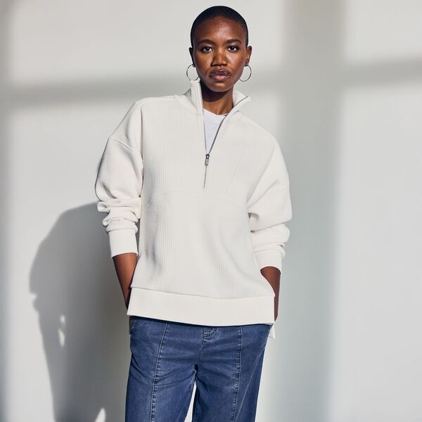 キャリー レディース アウター パーカー・スウェット CALIA Womens Elevate Ottoman Tunic 14 Zip Cloud Cover