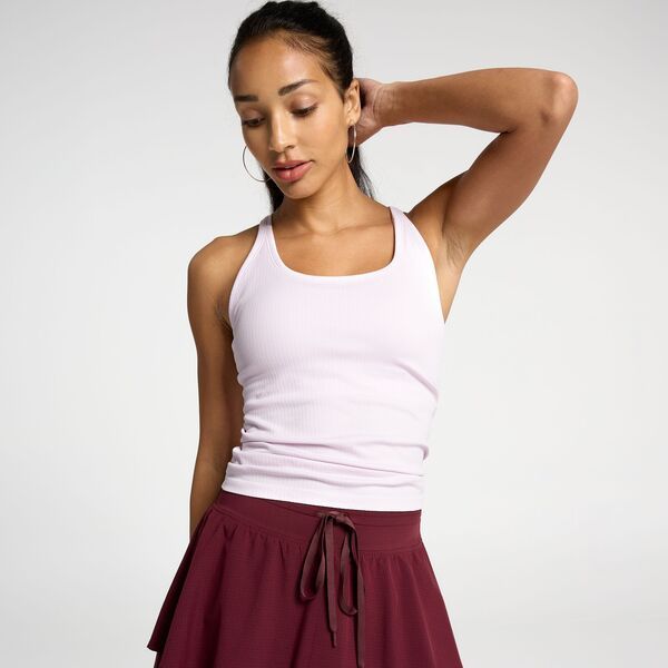 DSG レディース トップス タンクトップ DSG Womens Momentum Seamlessupportank Heather Stripes ヘザー