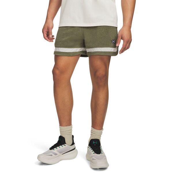 アンダーアーマー メンズ ボトムス カジュアルパンツ パイル ショートパンツ Under Armour Mens Icon Sportswear Terry Shorts Marine Od GreenWhite ホワイト