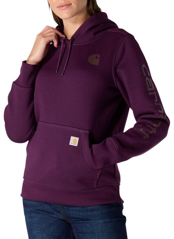 カーハート レディース アウター パーカー・スウェット グラフィック Carhartt Womens Clarksburgraphic Sleeve Hoodieggplant