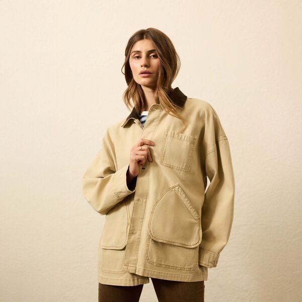 ファレティ レディース アウター ジャケット・ブルゾン Faherty Womensunwashed Canvas Barn Jacket Sandy Khaki カーキ