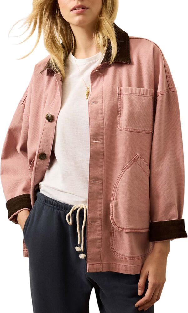 ファレティ レディース アウター ジャケット・ブルゾン Faherty Womensunwashed Canvas Barn Jacket Nostalgia Rose