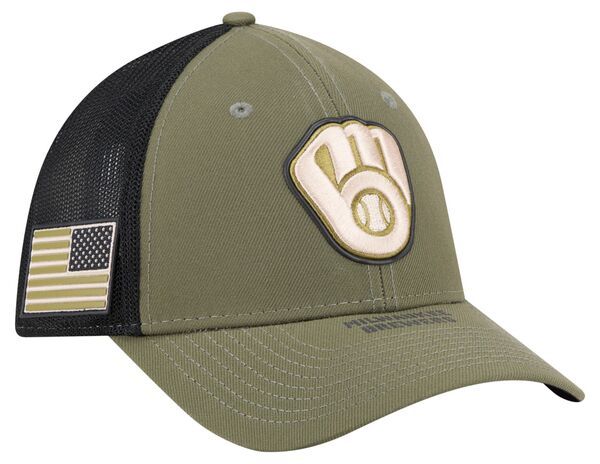ニューエラ レディース アクセサリー 帽子 New Eradult Armed Forces Day 2026 Milwaukee Brewers 39Thirty Stretch Fit Hat NoColor