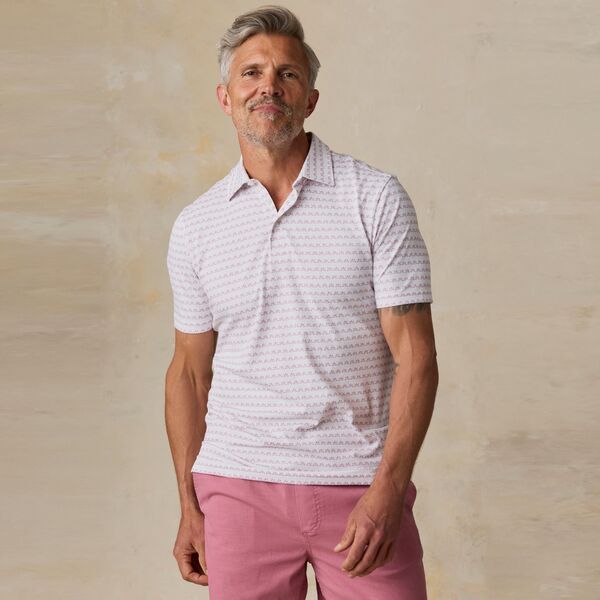 ファレティ メンズ トップス ポロシャツ Faherty Mens Movement Pique Pocket Short Sleeve Polo Rose Lotustripe ストライプ