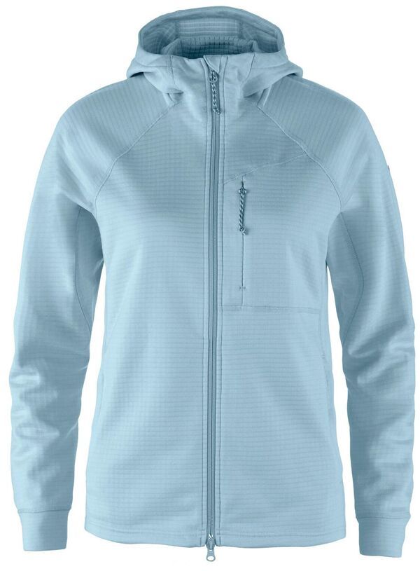 フェールラーベン レディース アウター パーカー・スウェット フリース Fjallraven Womens Abisko Grid Fleece Hoodie Breeze Blue ブルー
