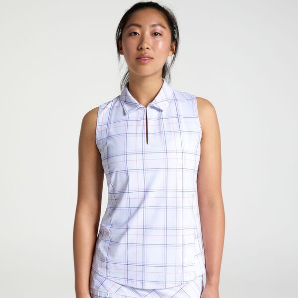 ウォルターヘーゲン レディース トップス ポロシャツ ノースリーブ Walter Hagen Womens Golf Performance 11 Fashion Sleeveless Polo Birdie Plaid チェック