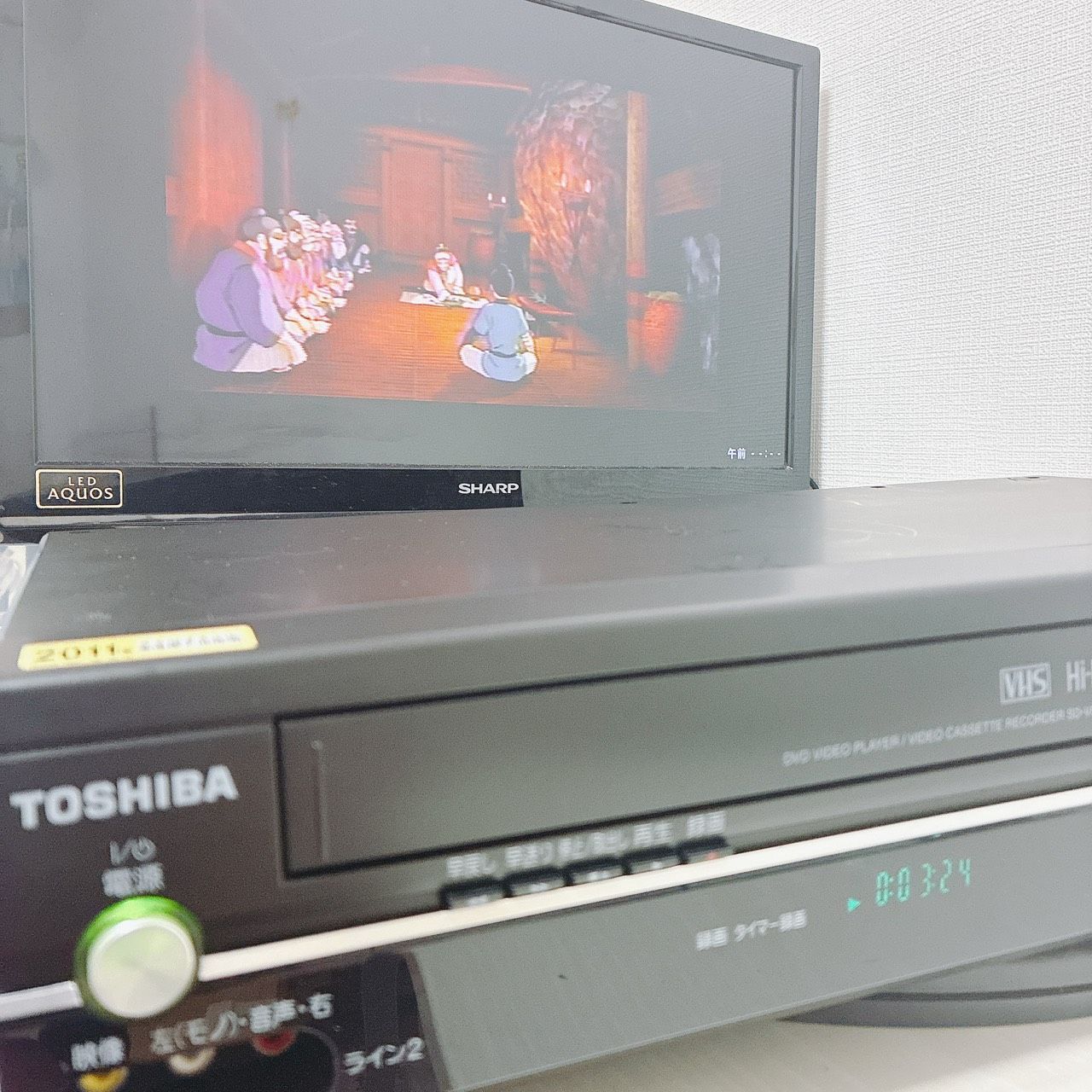 整備済】TOSHIBA 東芝 SD-V800 VHS DVD一体型プレーヤー 再生OK 動作
