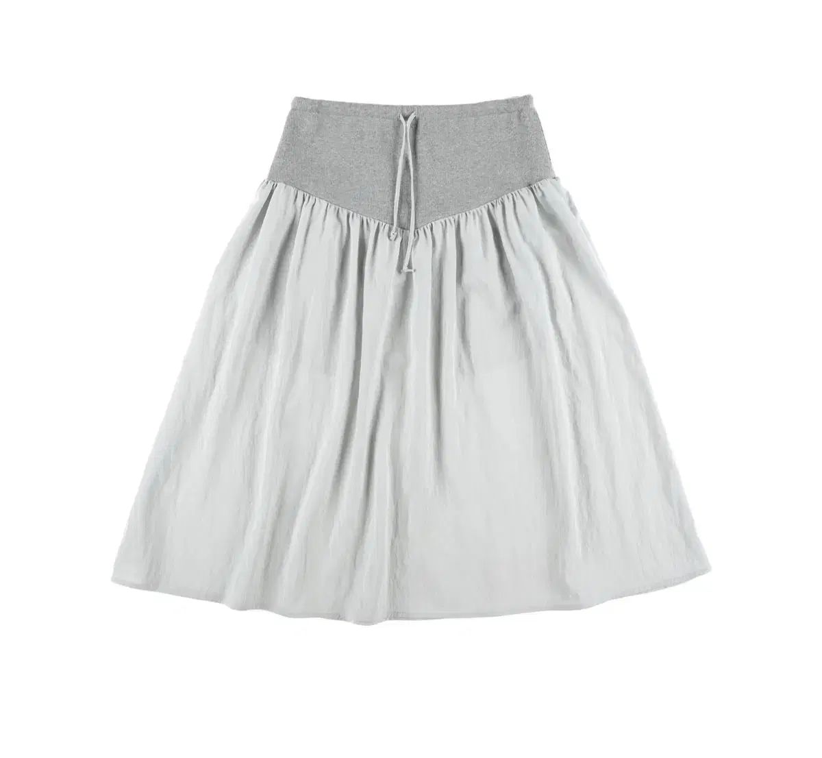 オンスカ フレア ミディ スカート グレー FLARE RIB SKIRT